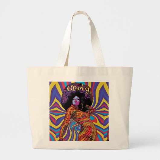Groovy Retro Canvas tas (Voorkant)