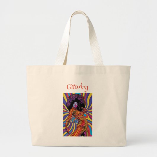 Groovy Retro Canvas tas (Voorkant)