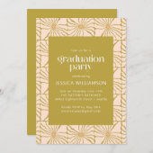 Groovy Retro Chartreuse Botanische GraduPartij Kaart (Voorkant / Achterkant)