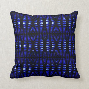 Groovy Retro Cobalt Blue Lava Bubbles pillow Kussen