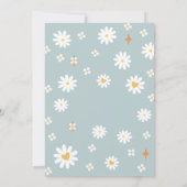 Groovy Retro Daisy 3rd Birthday Invitation Kaart (Achterkant)