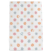 Groovy Retro Daisy Flowers Boho Floral Medium Cadeauzakje (Achterkant)