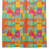 Groovy Retro Douchegordijn (Voorkant)