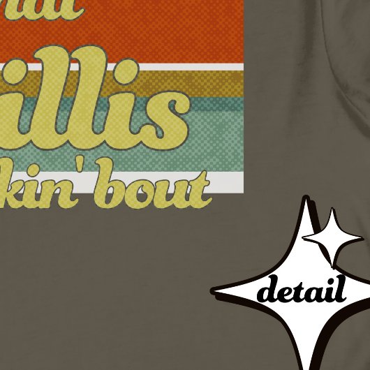 Groovy Retro Esthetische Lijnen Grappige zin Willi T-shirt
