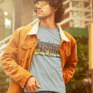 Groovy Retro Esthetische Lijnen Grappige zin Willi T-shirt