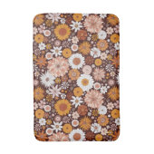 Groovy Retro Flower Garden Pattern Badmat (Voorkant Verticaal)