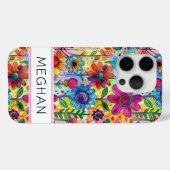 Groovy Retro Flower Power Persoonlijk Case-Mate iPhone Case (Achterkant (horizontaal))