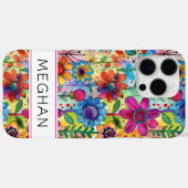 Groovy Retro Flower Power Persoonlijk Case-Mate iPhone Case (Achterkant (horizontaal))