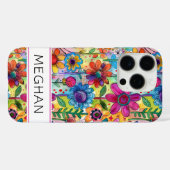 Groovy Retro Flower Power Persoonlijk Case-Mate iPhone Case (Achterkant (horizontaal))