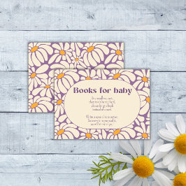 Groovy Retro Flowers boeken voor baby ticket Informatiekaartje