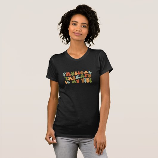 Groovy Retro Fysiotherapie is mijn vibe, PT T-shirt (Voorkant volledig)