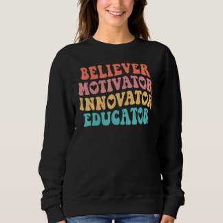 Groovy Retro Gelover Motivator Innovator Opvoeder Trui