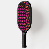 Groovy Retro Geometrische Monogrammed Naam Pickleball Paddle (Links)