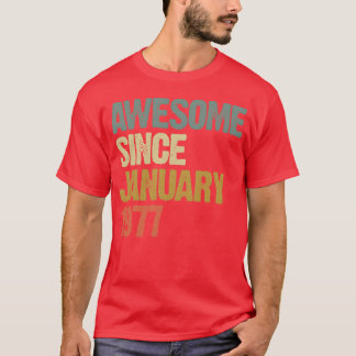 Groovy Retro Geweldig sinds januari 1977 familie T-shirt