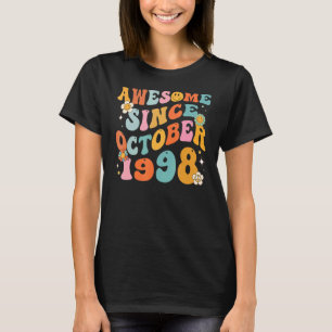 Groovy Retro Geweldige sinds 1998 24 jaar oud 24e T-shirt