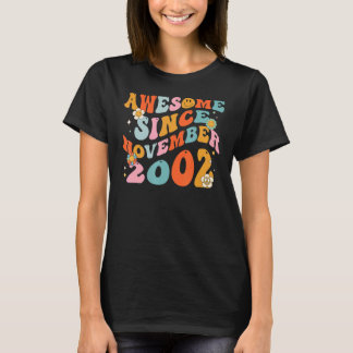 Groovy Retro Geweldige sinds 2002 20 jaar oud 20th T-shirt