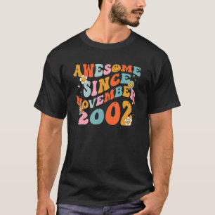 Groovy Retro Geweldige sinds 2002 20 jaar oud 20th T-shirt