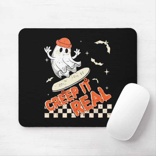 Groovy Retro Ghost Halloween Creep It Real Boys SK Muismat (Met muis)