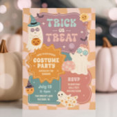 Groovy Retro Halloween Kostuumfeest Schattigee gee Kaart