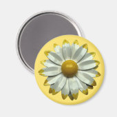 Groovy Retro Hippie Daisy Flower Summer Yellow Magneet (Voorkant / Achterkant)