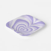 Groovy Retro Hippie Paarse Hart Papier Bord (Gebogen)