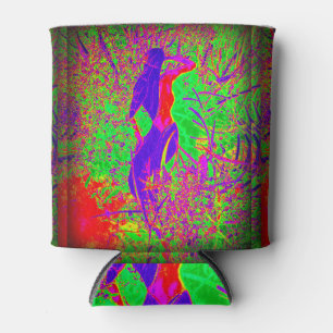 groovy retro hippie paarse mermaid blikjeskoeler