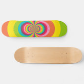Groovy Retro Hippie  Rainbow Kaleidoscope Skateboard (Horizontaal)