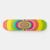 Groovy Retro Hippie  Rainbow Kaleidoscope Skateboard (Horizontaal)