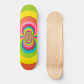 Groovy Retro Hippie  Rainbow Kaleidoscope Skateboard (Voorkant)