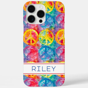 Groovy Retro Hippie Vredesteken Persoonlijk iPhone 16 Pro Max Hoesje