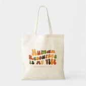 Groovy Retro Human Resources is mijn vibe, HR Tote Bag (Voorkant)