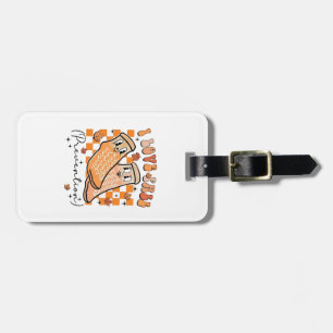 Groovy Retro I Love Herfst Prevention Funny Bagagelabel