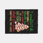 Groovy Retro I'd Do Sketchy Stuff For Christmas Tr Fleece Deken (Voorkant (Horizontaal))