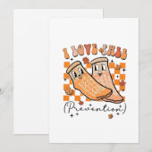 Groovy Retro Ik Hou van Valpreventie Grappig Feestdagenkaart (Voorkant / Achterkant)