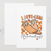 Groovy Retro Ik Hou van Valpreventie Grappig Kaart (Voorkant / Achterkant)