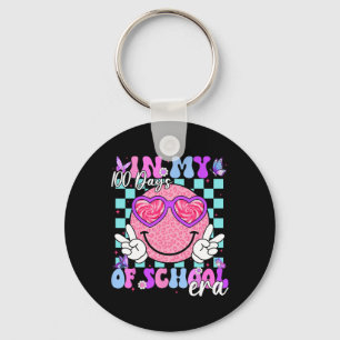 Groovy Retro in mijn 100 dagen van de school tijdp Sleutelhanger
