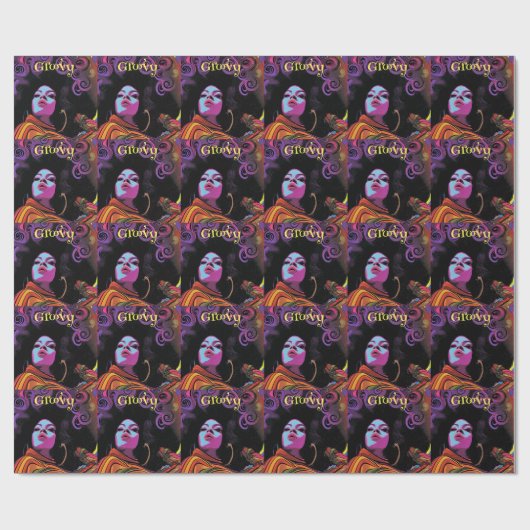 Groovy Retro inpakpapier (Vlak)