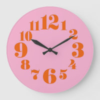 Groovy /Retro jaren 1970 Sinaasappel en Roze