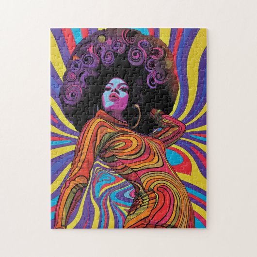 Groovy Retro Jigsaw puzzel (Verticaal)