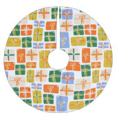 Groovy Retro Kerstmis Feestelijke Kleurrijke Gesch Kerstboom Rok (Voorkant)