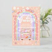 Groovy Retro Kids Birthday Invitation (Debout devant)