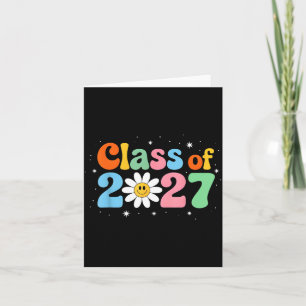 Groovy Retro Klas 2027 Senioren Kaart