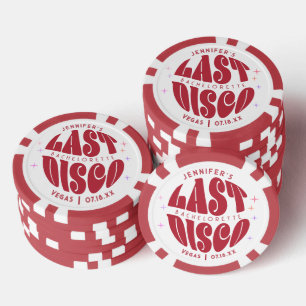 Groovy Retro Laatste Disco Bachelorette Weekend Pa Poker Chips