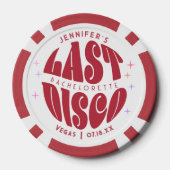 Groovy Retro Laatste Disco Bachelorette Weekend Pa Poker Chips (Achterkant)
