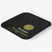 Groovy Retro Laatste Disco Bruid Bruidsfeest Papieren Bordje (Gebogen)