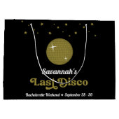 Groovy Retro Laatste Disco Bruid Hen Party Groot Cadeauzakje (Achterkant)