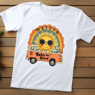 Groovy Retro Lachende Baby Zon