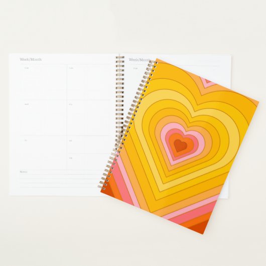 Groovy Retro Layered Heart Planner (Display)