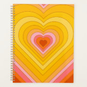 Groovy Retro Layered Heart Planner (Voorkant)