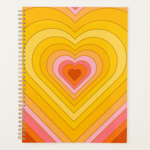 Groovy Retro Layered Heart Planner